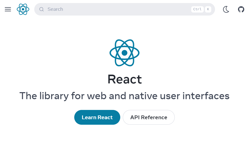 React-kirjaston kotisivut